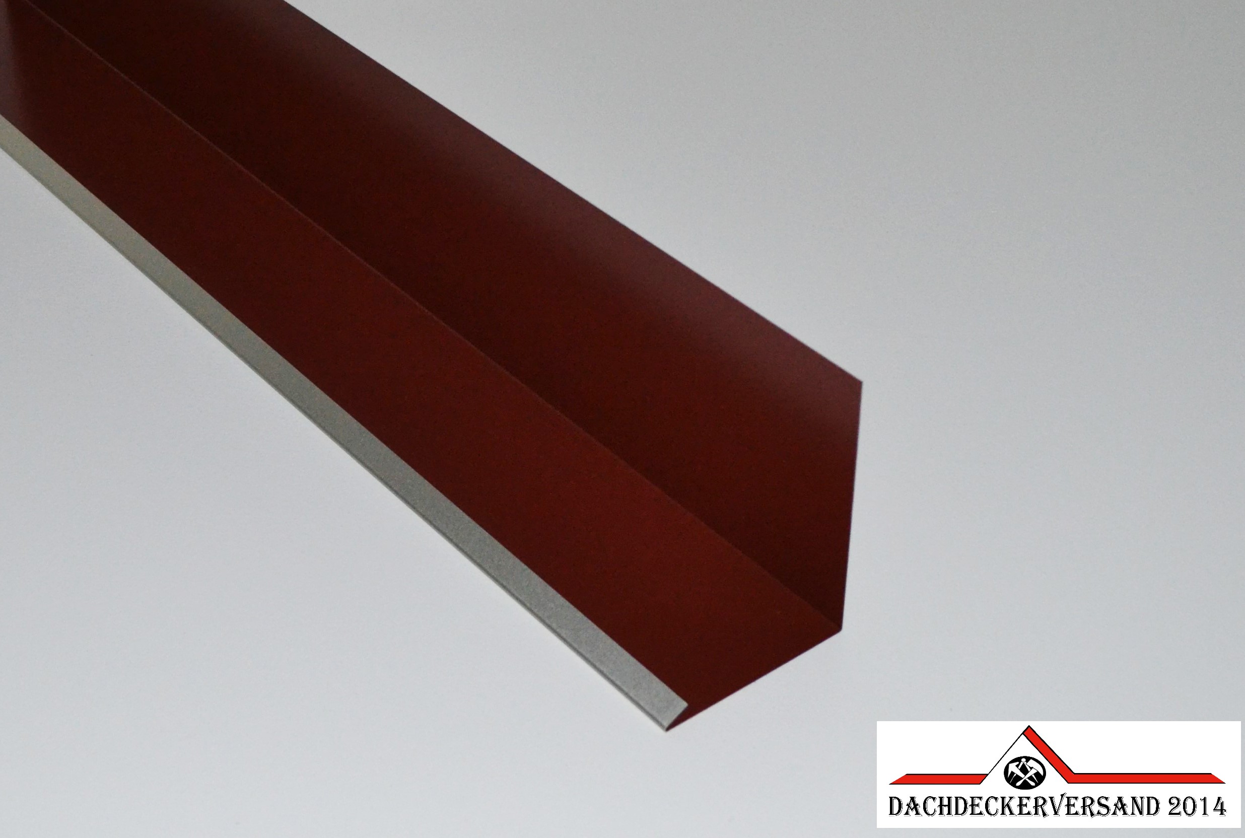 2 m Wandanschlussblech Dachblech Wandwinkel Aluminium farbig  0,8 mm stark (Form A)