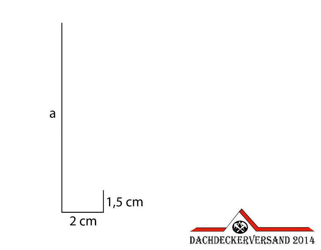 2 m Ortblende Ortgangbrettverkleidung Ortgangblende Dachblende Alu natur 0,8 mm (Form C)