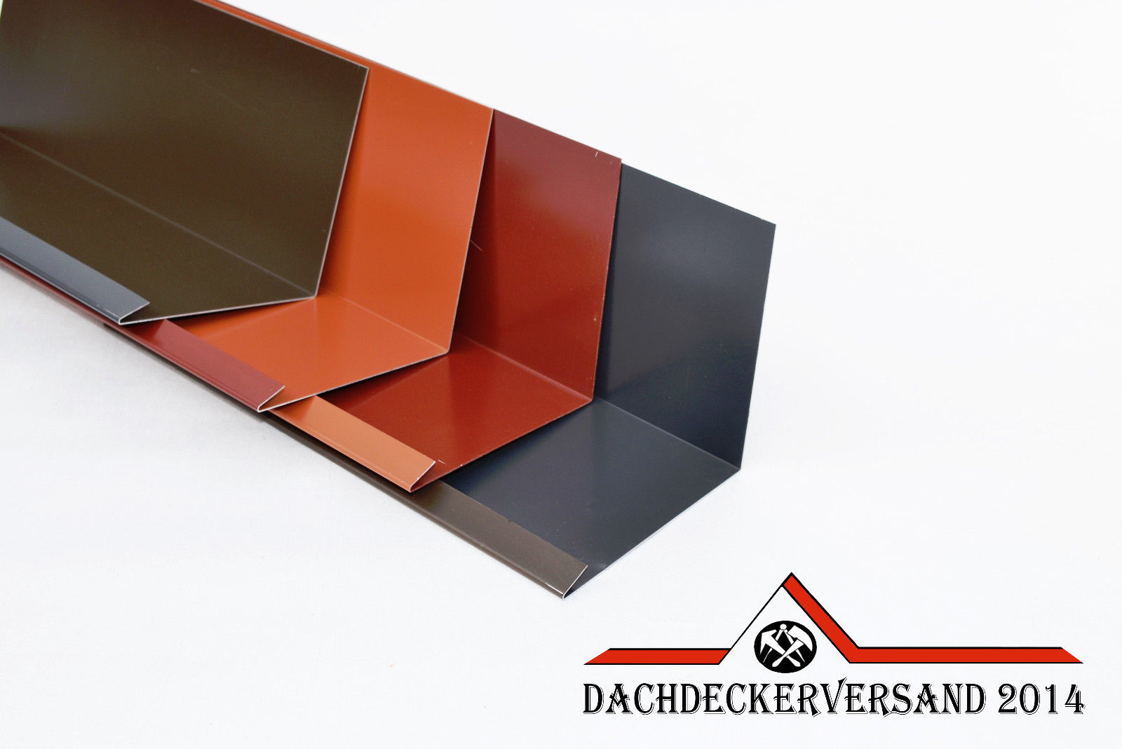 1 m Wandanschlussblech Dachblech Wandwinkel Aluminium farbig  0,8 mm stark (Form A)