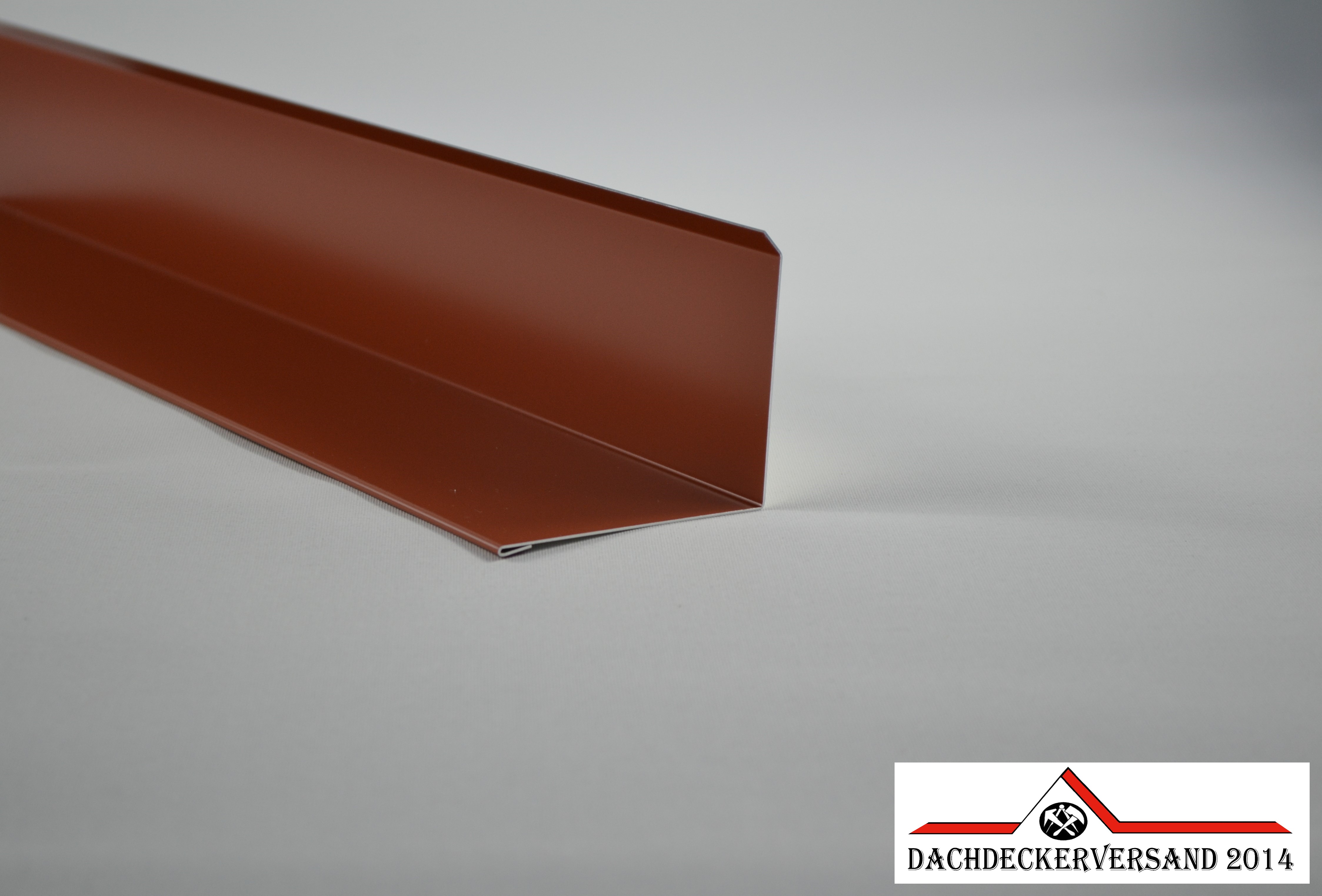 2 m Brustblech Wandanschlussblech Wandwinkel Dachblech Aluminium farbig 0,8 mm stark (Form C)  