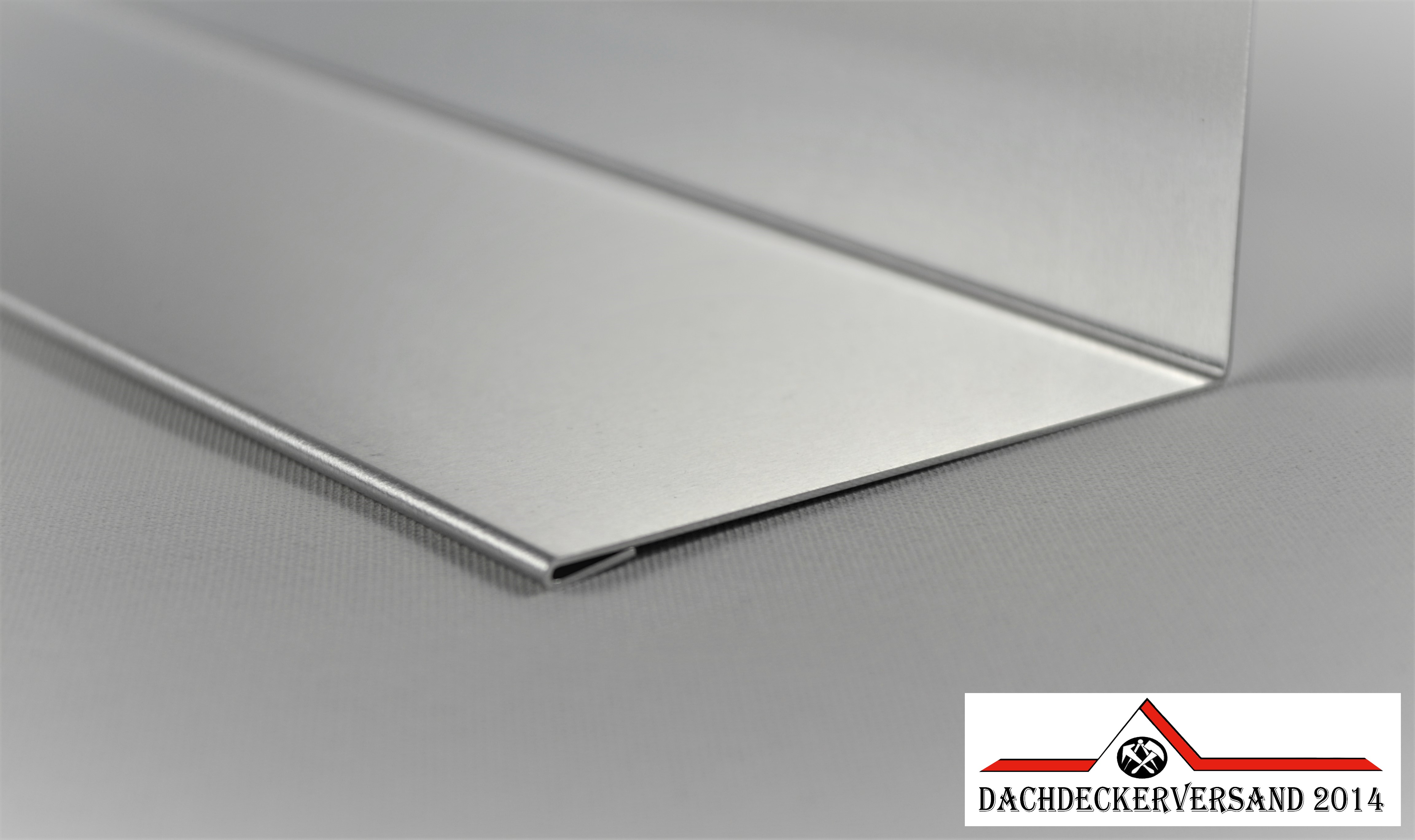 2 m Brustblech Wandanschlussblech Wandwinkel Dachblech Aluminium Alu natur 0,8 mm stark (Form C)  