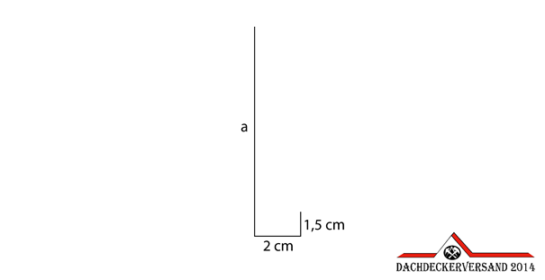 2 m Ortblende Ortgangbrettverkleidung Ortgangblende Dachblende Alu natur 0,8 mm (Form C)